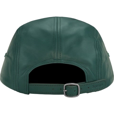 Supreme Leather Camp Cap - Green