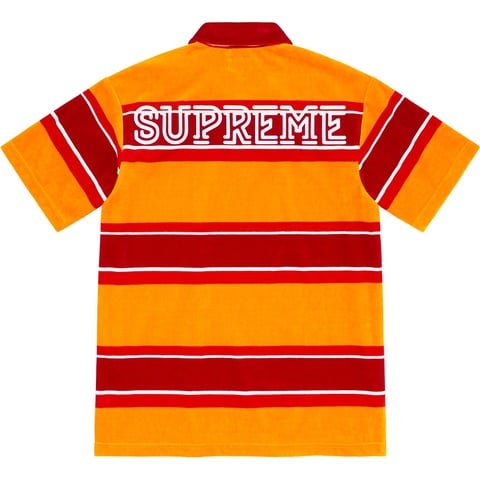 Stripe Velour Polo - spring/summer 2021 - Supreme