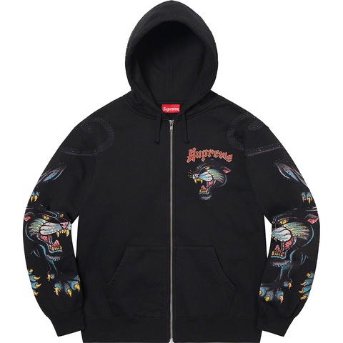 Panther Zip Up Hooded Sweatshirt - Supreme