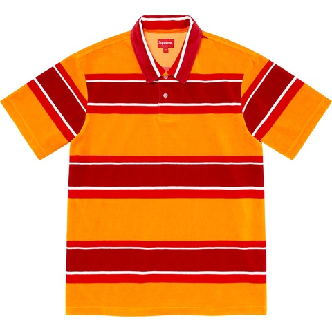 Stripe Velour Polo - spring/summer 2021 - Supreme