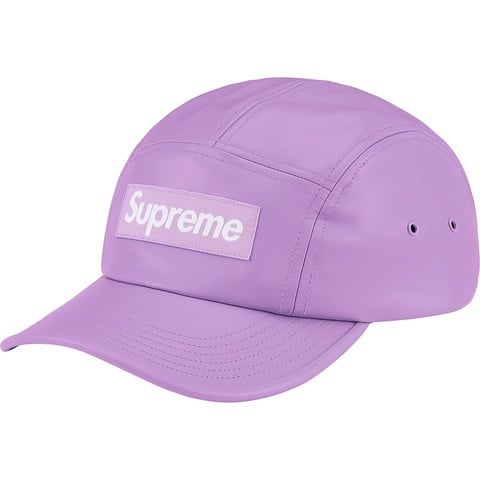 Supreme Leather Camp Cap - Lavender