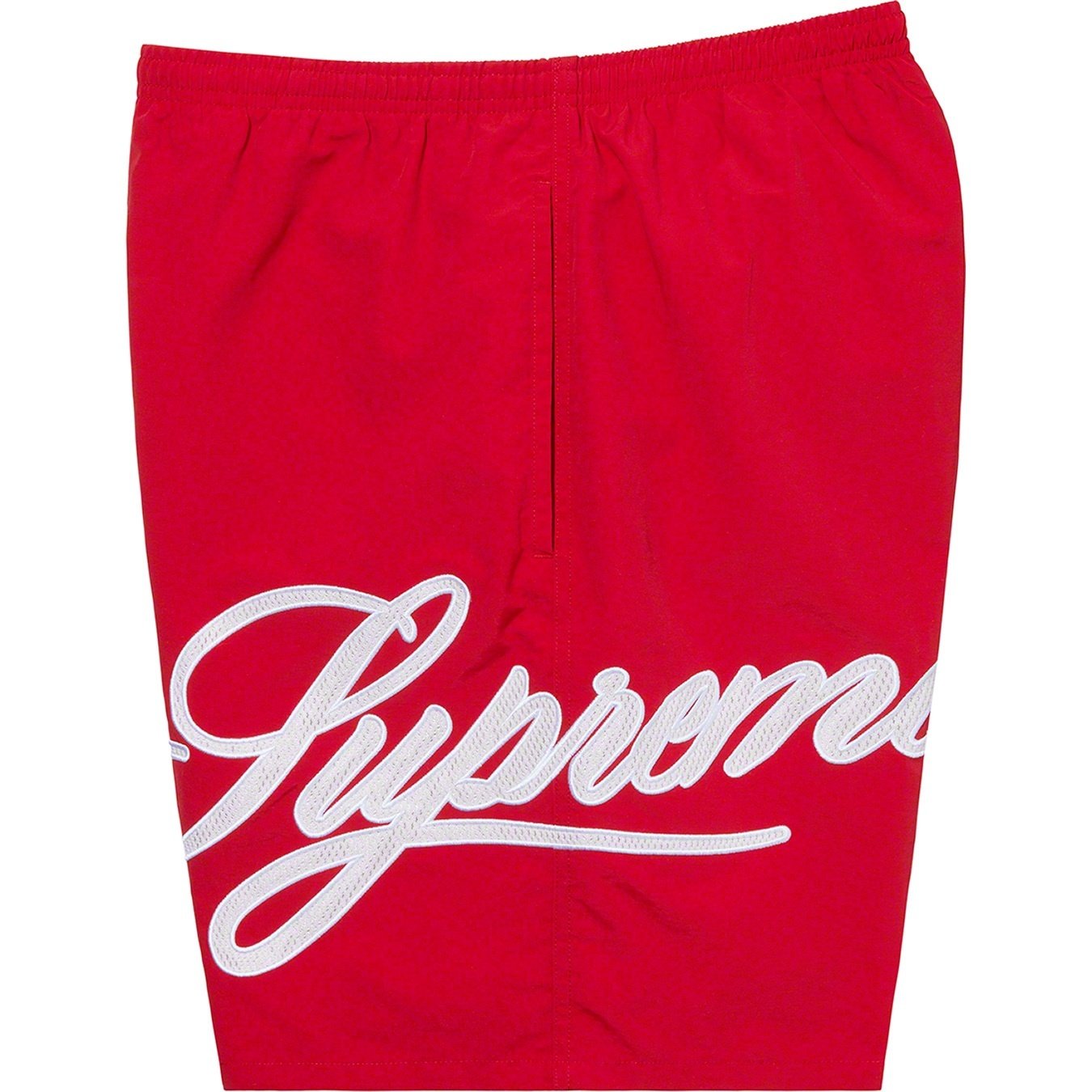 Supreme Mesh Script Water Short (SS21) - Red - $110