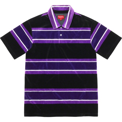 トップス supreme Stripe Velour Polo Stripe Velour Polo - spring/summer 2021 - Supreme