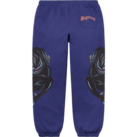 Supreme Panther Sweatpant - Washed Navy