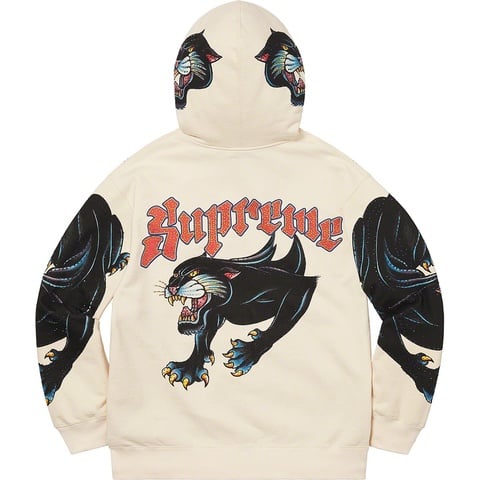 Panther Zip Up Hooded Sweatshirt - Supreme