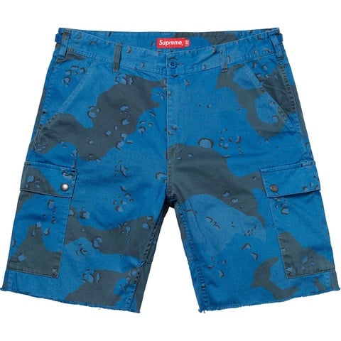 Supreme Overdyed Camo Cargo Short - Blue