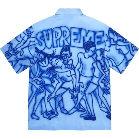 Supreme Dancing Rayon S/S Shirt - Light Blue