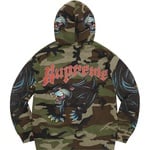 Supreme Panther Zip Up Hooded Sweatshirt (SS21) - Woodland Camo