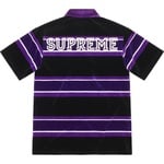 Supreme Stripe Velour Polo (SS21) - Black