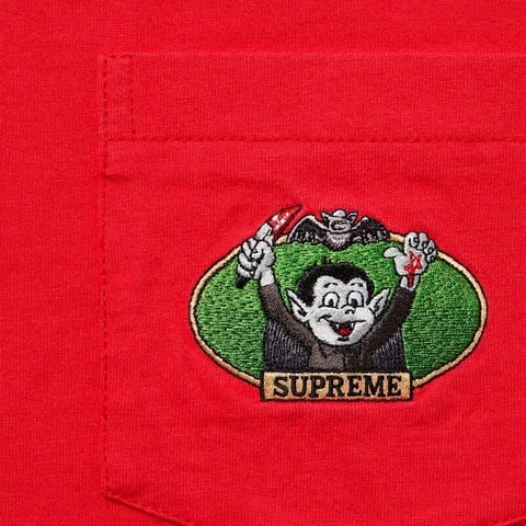 Supreme Vampire Boy L/S Pocket Tee - Red