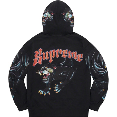 美品 Supreme 23FW パンサー Washed Panther Supreme（シュプリーム） 23AW Washed Panther Hooded Sweatshirt