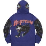Supreme Panther Zip Up Hooded Sweatshirt (SS21) - Washed Navy