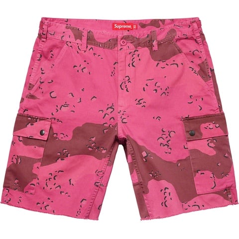Supreme Overdyed Camo Cargo Short - Pink