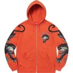 Supreme Panther Zip Up Hooded Sweatshirt (SS21) - Burnt Orange