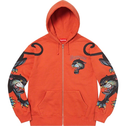 Panther Zip Up Hooded Sweatshirt - Supreme