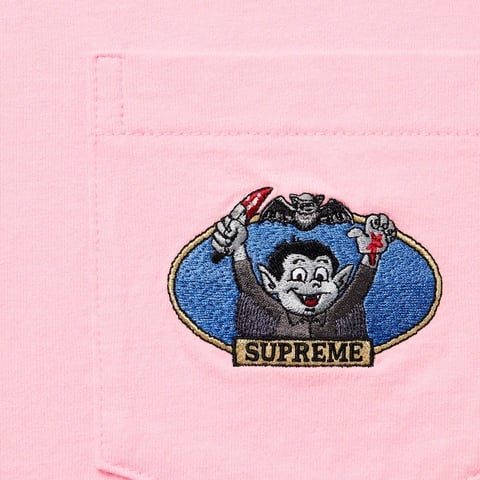 Supreme Vampire Boy L/S Pocket Tee - Light Pink