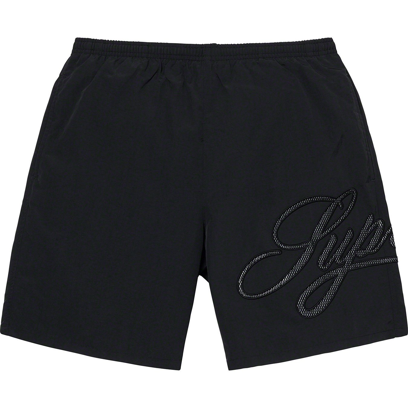 Supreme Mesh Script Water Short (SS21) - Black - $110