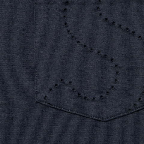 Supreme Laser Cut S Logo Pocket Tee - Navy