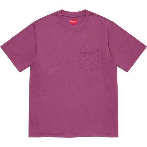 Supreme Laser Cut S Logo Pocket Tee - Purple