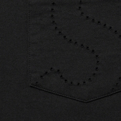 Supreme Laser Cut S Logo Pocket Tee - Black