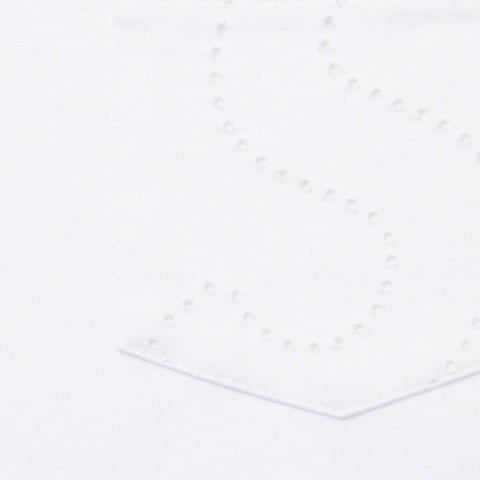 Supreme Laser Cut S Logo Pocket Tee - White