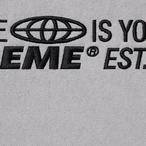 Supreme World Is Yours Hooded Sweatshirt - Grey