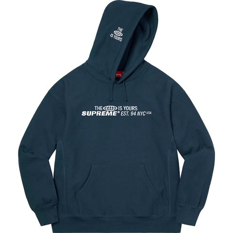 Supreme World Is Yours Hooded Sweatshirt - Navy