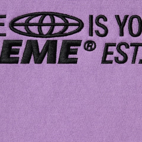 Supreme World Is Yours Hooded Sweatshirt - Violet