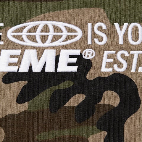 Supreme World Is Yours Hooded Sweatshirt - Woodland Camo