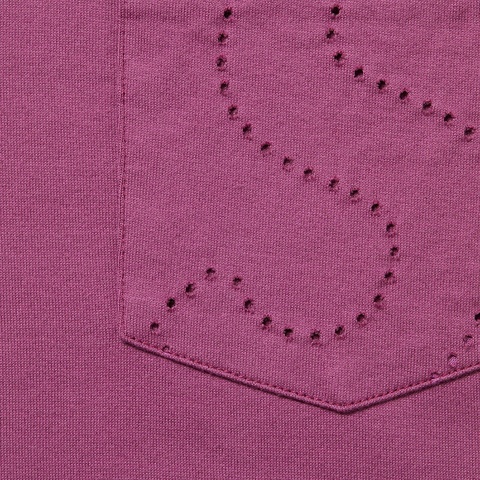 Supreme Laser Cut S Logo Pocket Tee - Purple