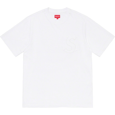 Supreme Laser Cut S Logo Pocket Tee - White