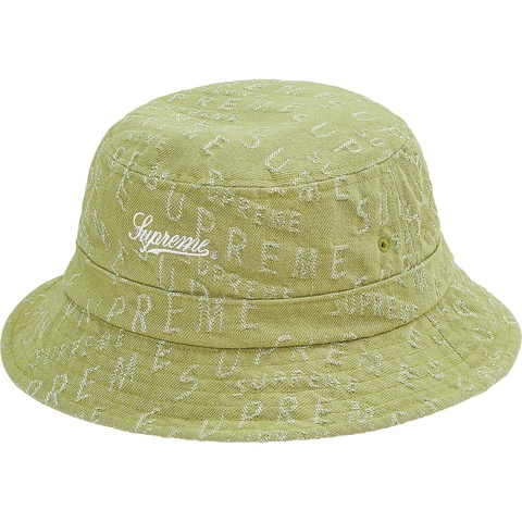 Supreme Warp Jacquard Logos Denim Crusher - Sage