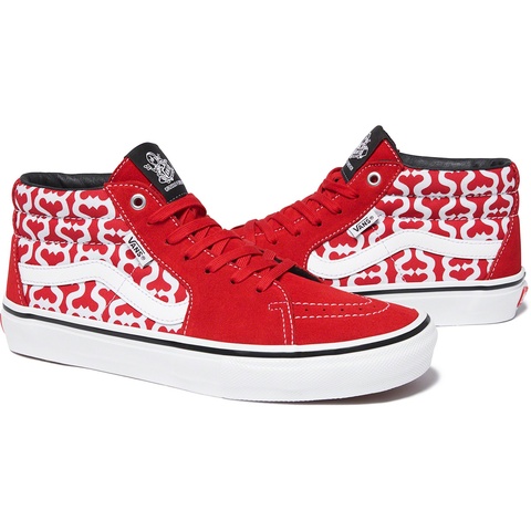 Supreme Supreme®/Vans® Monogram S Logo Skate Grosso Mid - Red