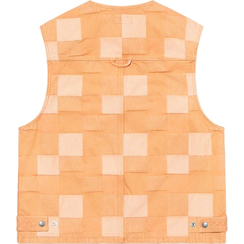 Supreme Patched Denim Vest - Rust