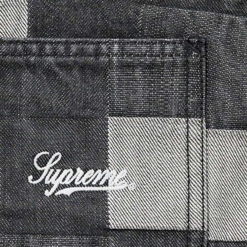 Supreme Patched Denim Vest - Black