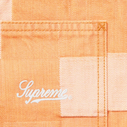 Supreme Patched Denim Vest - Rust