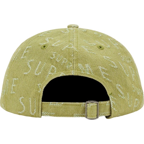 Supreme Warp Jacquard Logos Denim 6-Panel - Sage