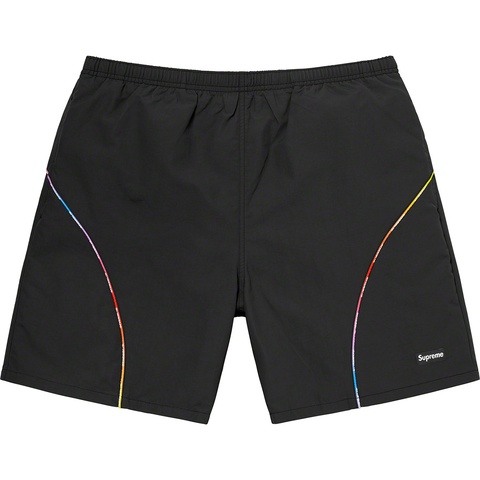 Supreme Gradient Piping Water Short - Black