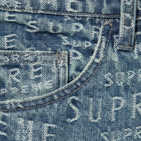 Warp Jacquard Logos Denim Painter Short - Supreme
