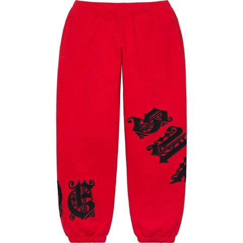 Supreme Old English Wrap Sweatpant - Red