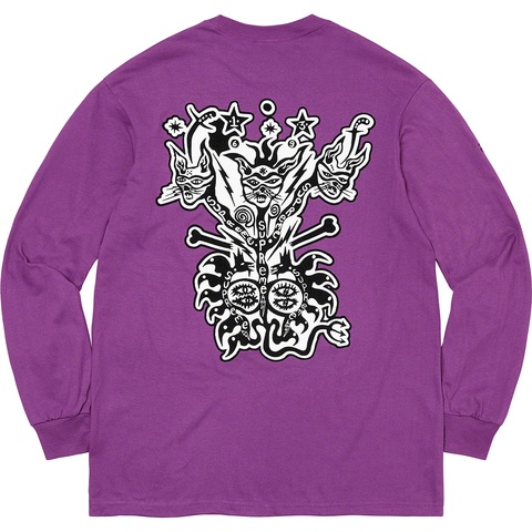 Supreme Clayton Patterson/Supreme L/S Tee - Light Purple