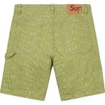 Supreme Warp Jacquard Logos Denim Painter Short (SS21) - Sage