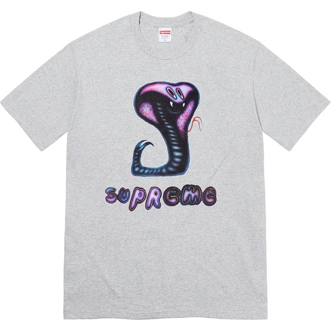 Supreme Snake Tee - Heather Grey
