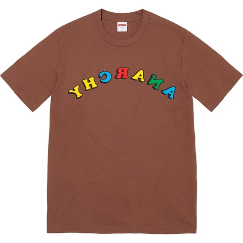 Supreme Jamie Reid/Supreme Anarchy Tee - Brown