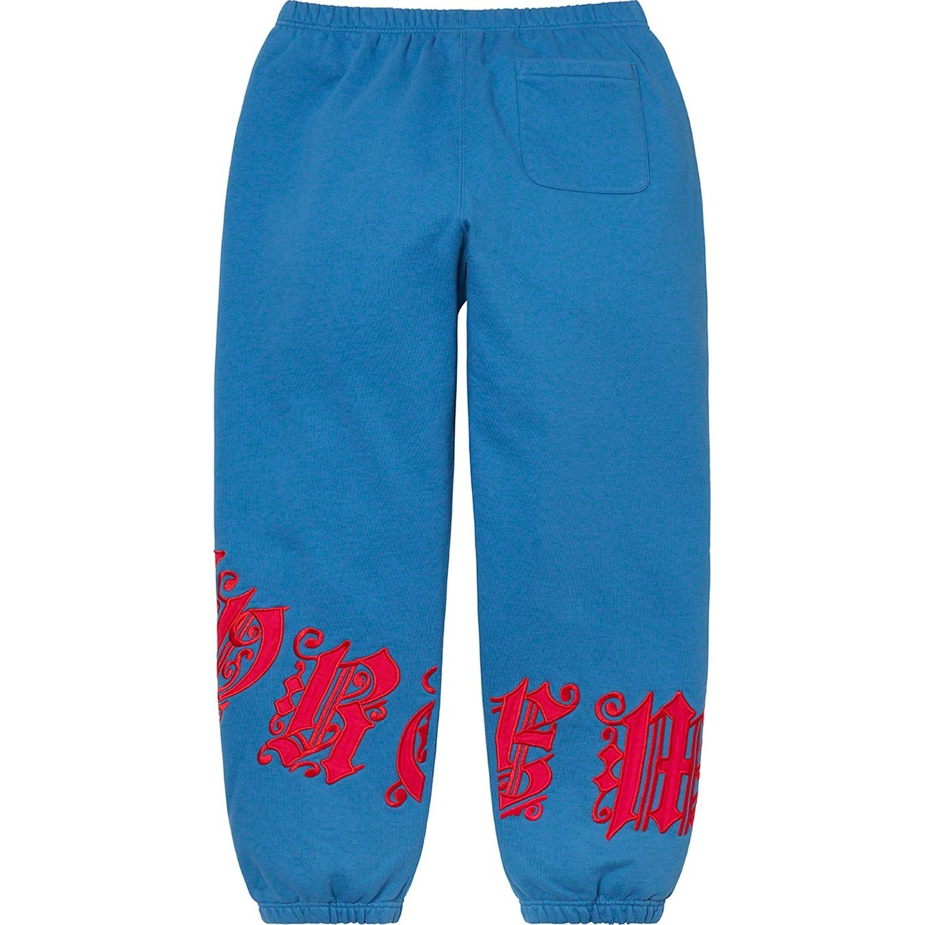 Supreme Old English Wrap Sweatpant (SS21) - Pale Royal - $148