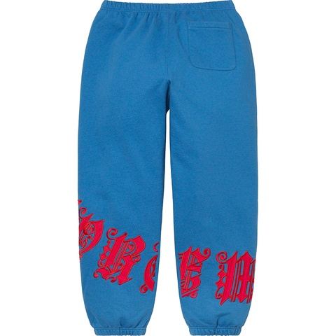 Supreme Old English Wrap Sweatpant - Pale Royal