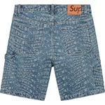 Supreme Warp Jacquard Logos Denim Painter Short (SS21) - Blue