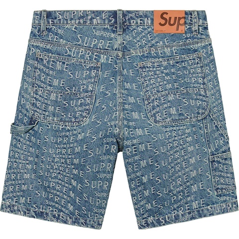 パンツ Supreme Jacquard Denim Painter Short Warp Jacquard Logos Denim Painter Short - Supreme