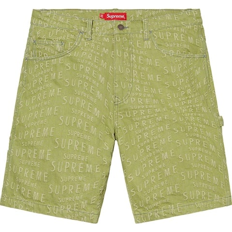 Warp Jacquard Logos Denim Painter Short - Supreme