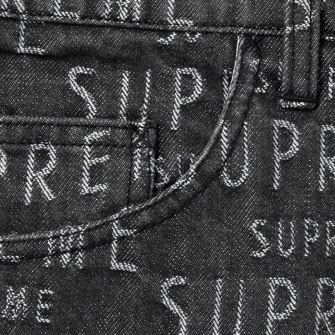 Warp Jacquard Logos Denim Painter Short - Supreme